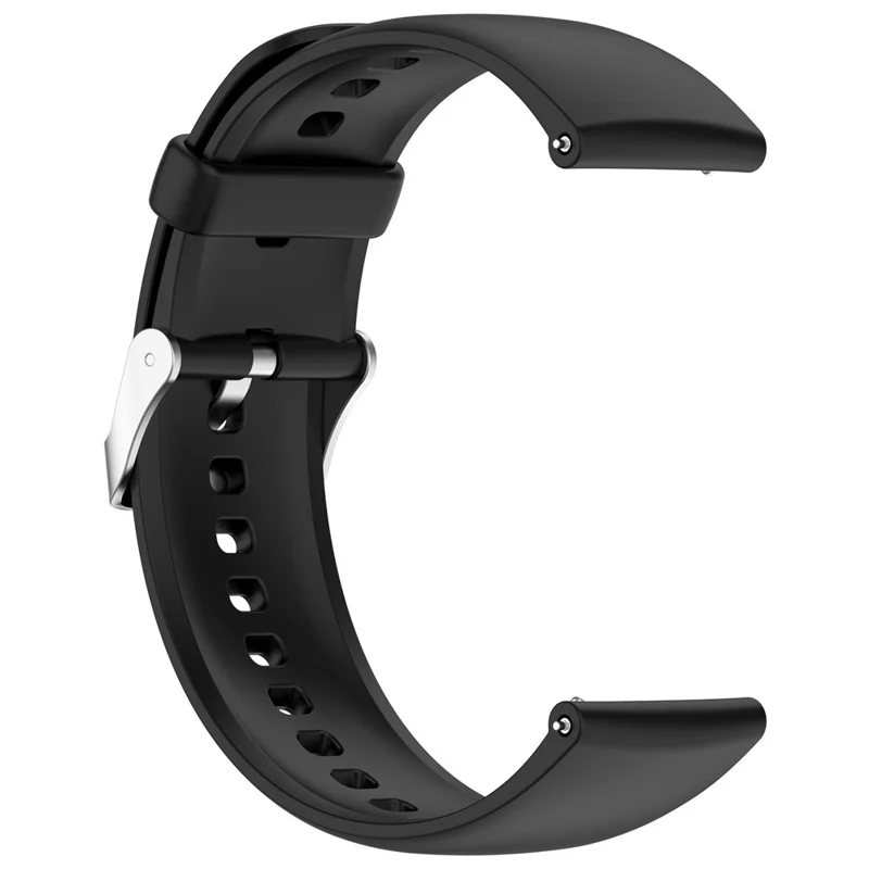 Cinturino per Smartwatch Nothing CMF Watch 3 Pro / Watch Pro 2 / Watch Pro in Silicone con Fibbia Argento - Nero