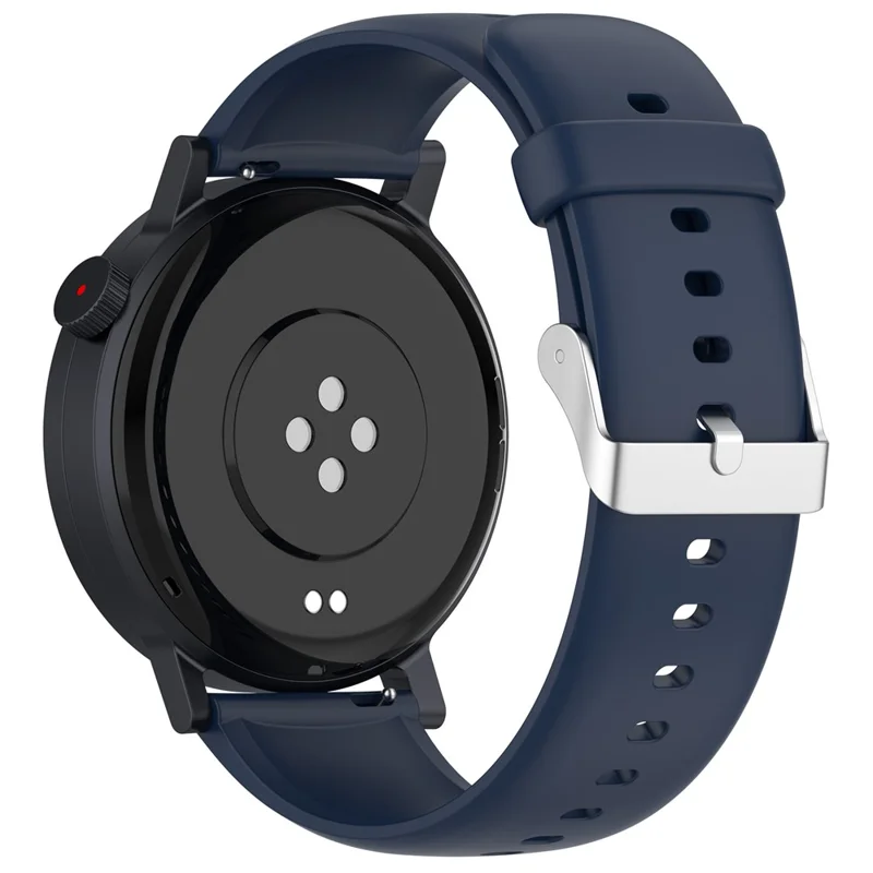 Smartwatch-Armband für Nothing CMF Watch 3 Pro / Watch Pro 2 / Watch Pro Silikonarmband mit Silberschnalle - Marineblau