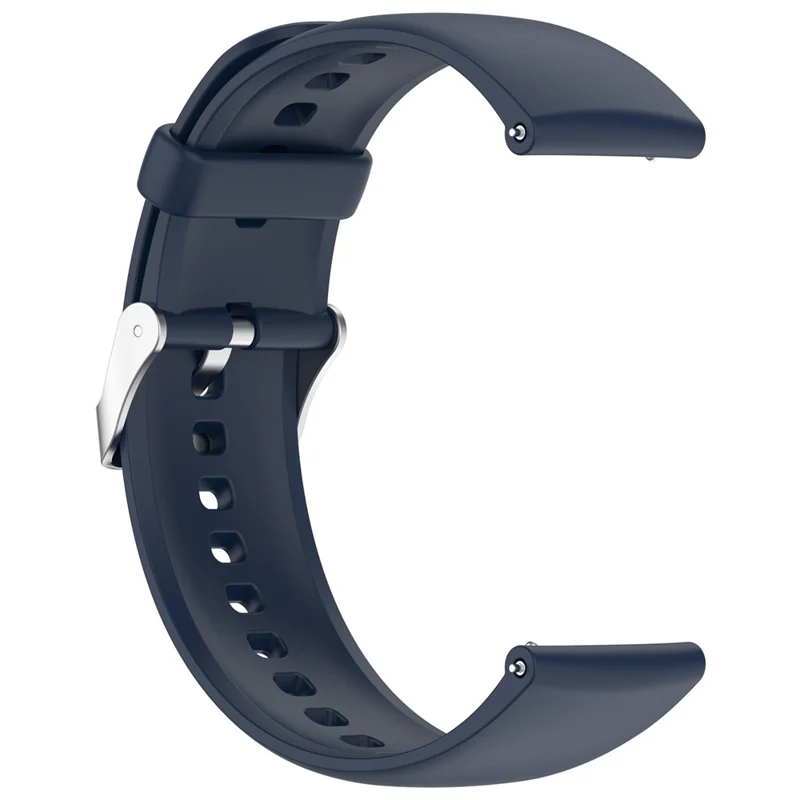Smartwatch-Armband für Nothing CMF Watch 3 Pro / Watch Pro 2 / Watch Pro Silikonarmband mit Silberschnalle - Marineblau