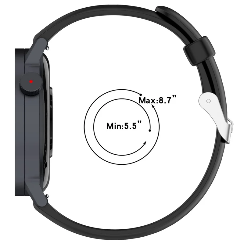 Smartwatch Band per Nothing CMF Watch 3 Pro / Watch Pro 2 / Watch Pro Cinturino in silicone con fibbia argentata - Turchese