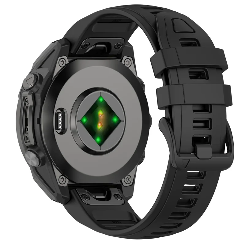 Bracelet de remplacement de 20 mm pour Garmin Instinct E 40 mm / Fenix 8 43 mm / 7S Bracelet de montre en silicone à deux couleurs - Noir