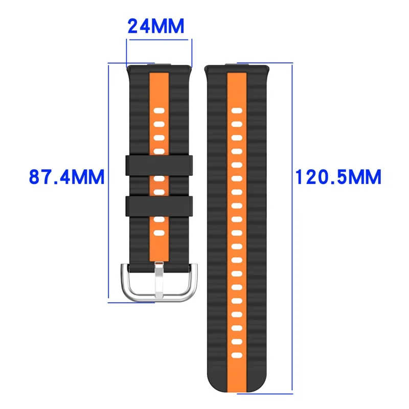 Silicone Strap for Huawei Watch Fit 4 / 4 Pro / 3 Dual Color Wave Design Watch Band - Black / Lime