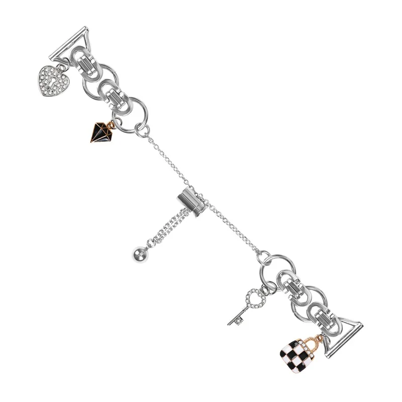 Correa de metal de estilo cadena única ajustable para Huami Amazfit Bip 3 / 3 Pro color plata