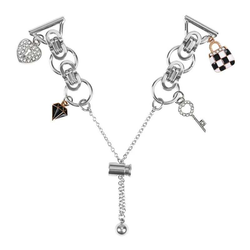 Pour Huami Amazfit Bip U Bracelet de montre en argent Chaîne unique réglable Style en alliage métallique