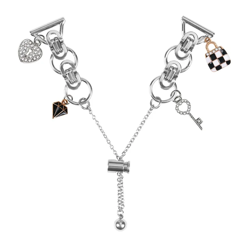 Correa de Reloj Haylou BLING LS12 Plateada, Estilo Cadena Única Ajustable de Aleación Metálica