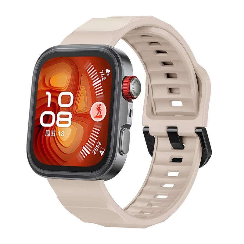 Silicone Strap for Huawei Watch Fit 4 Pro / Fit 4 / Fit 3 Wave Design Replacement Watch Band - Starlight