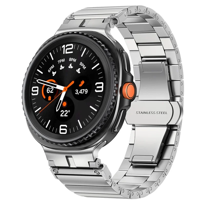 Replacement Strap for Samsung Galaxy Watch8 44mm / 40mm / Watch8 Classic 46mm Stainless Steel Watch Band - Silver