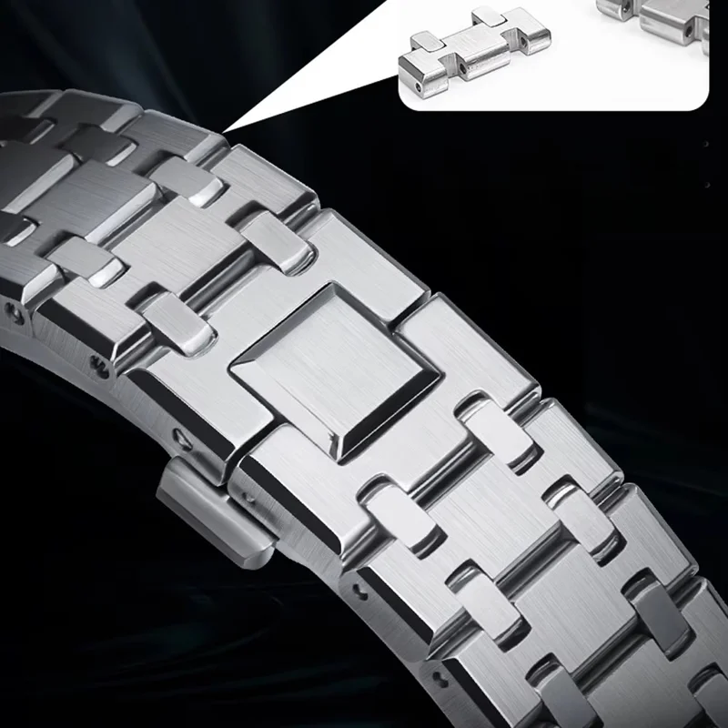 For Huami Amazfit T-Rex Pro A1918 Stainless Steel Watch Band with Butterfly Clasp - Silver