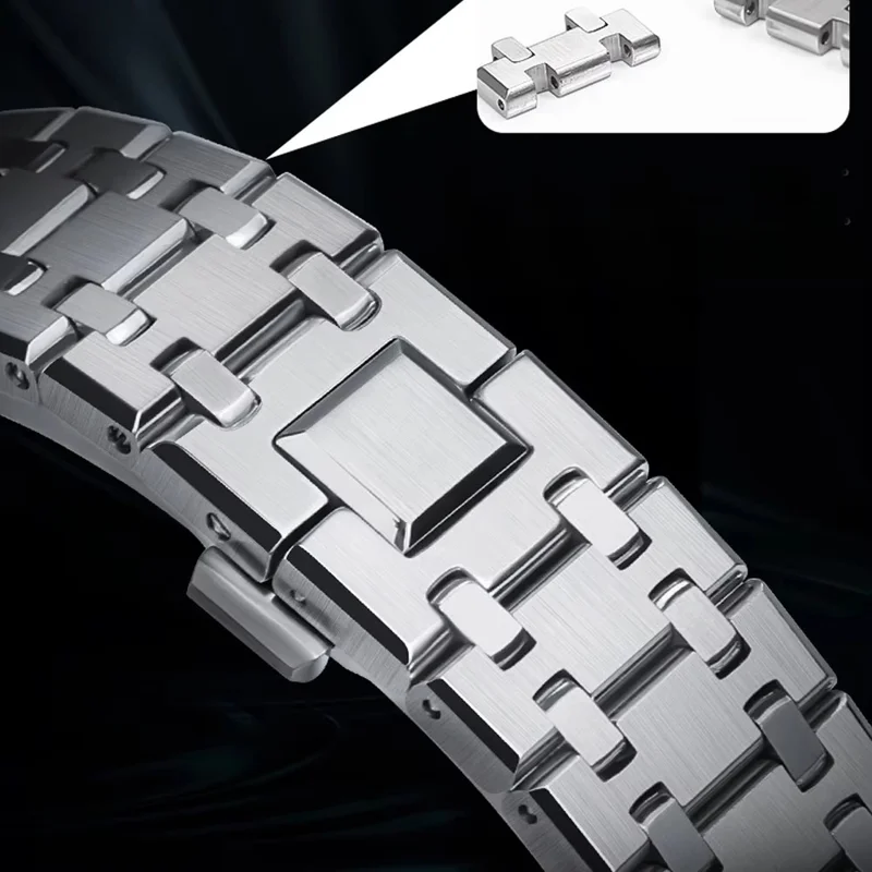 For Huami Amazfit T-Rex 2 Stainless Steel Watch Band with Butterfly Clasp - Silver