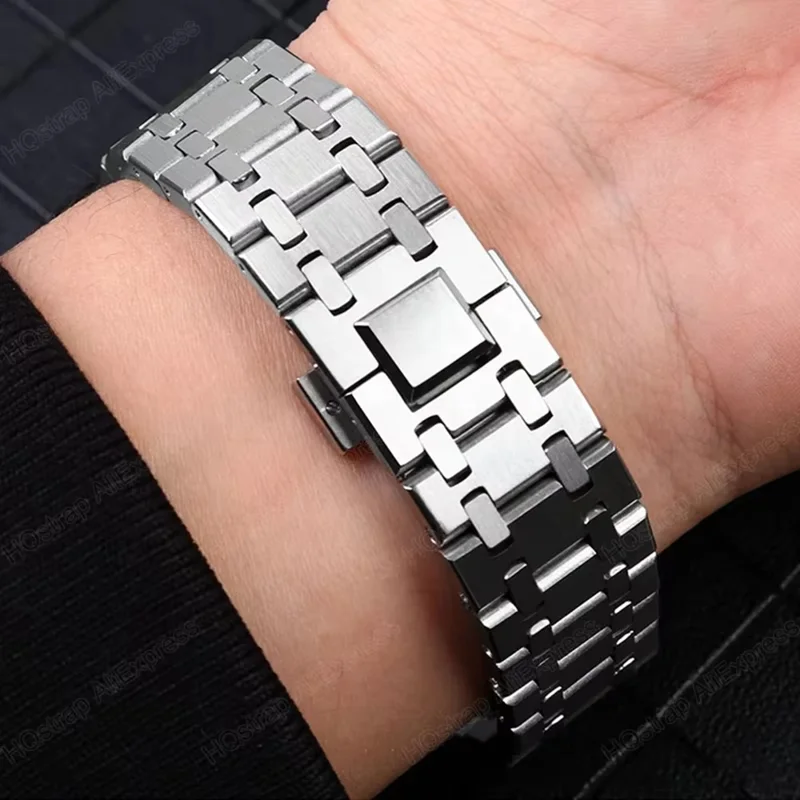 For Huami Amazfit T-Rex 3 A2322 Stainless Steel Watch Band with Butterfly Clasp - Silver
