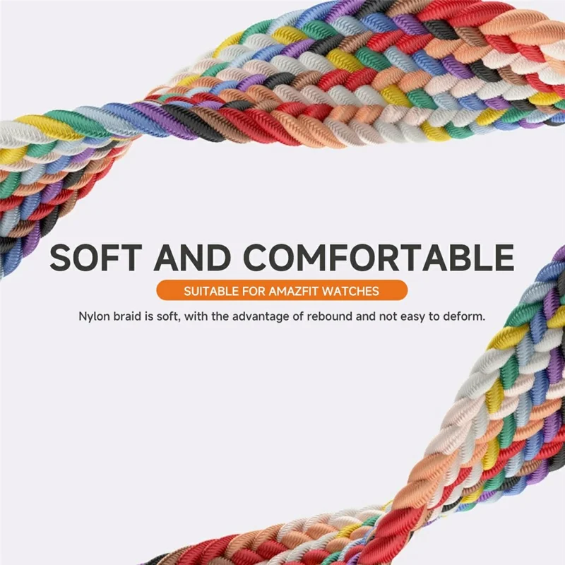 For Huami Amazfit T-Rex 2 Nylon Watch Band Braided Replacement Strap - Camouflage