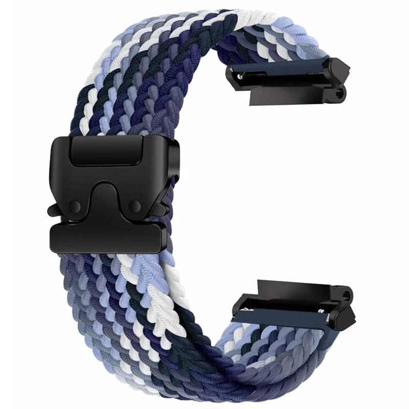 For Huami Amazfit T-Rex 3 A2322 Nylon Watch Band Braided Replacement Strap - Blueberry Color