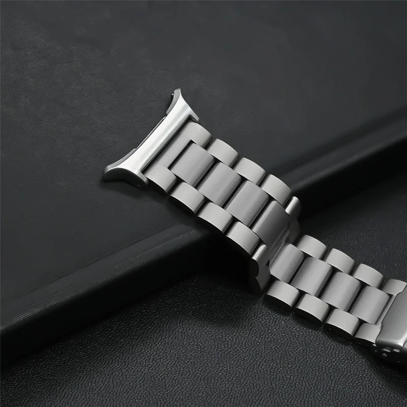 Watch Band for Samsung Galaxy Watch8 44mm / 40mm / Watch8 Classic 46mm Titanium Alloy 3-Bead Wrist Strap - Silver