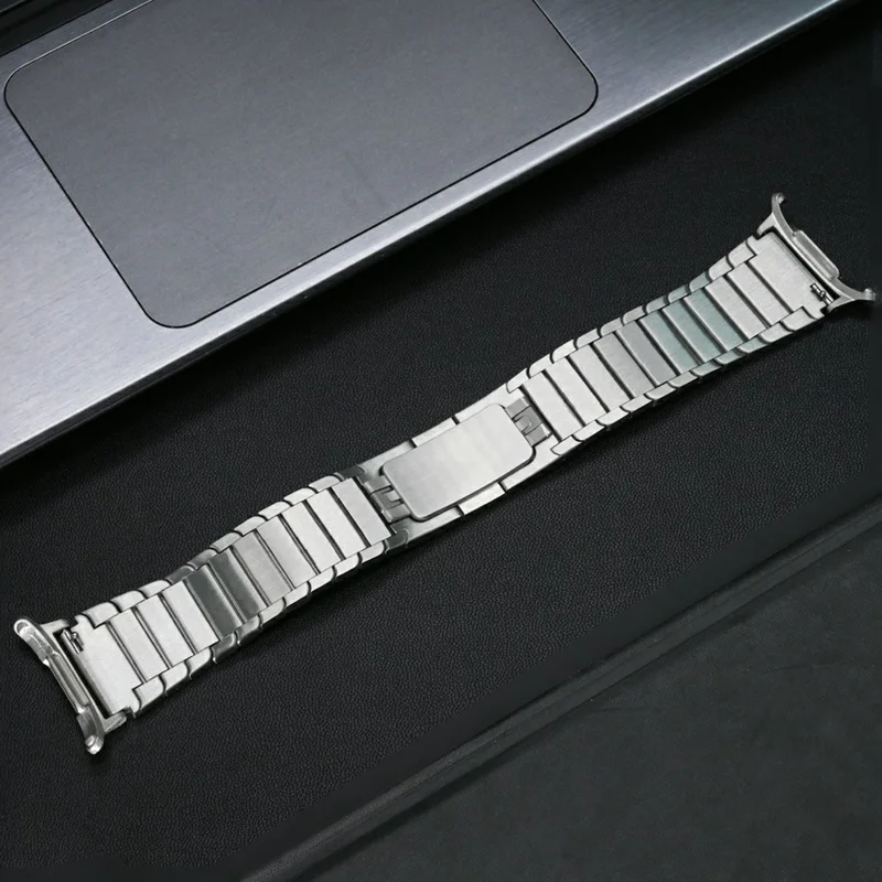 Watch Band for Samsung Galaxy Watch8 44mm / 40mm / Watch8 Classic 46mm Titanium Alloy 1-Bead Wrist Strap - Silver