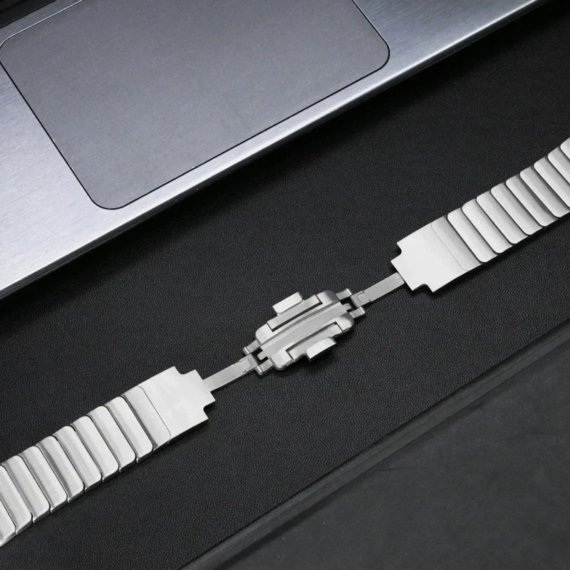 Watch Band for Samsung Galaxy Watch8 44mm / 40mm / Watch8 Classic 46mm Titanium Alloy 1-Bead Wrist Strap - Silver