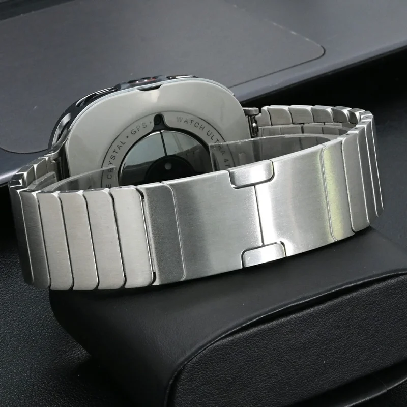 Watch Band for Samsung Galaxy Watch8 44mm / 40mm / Watch8 Classic 46mm Titanium Alloy 1-Bead Wrist Strap - Silver