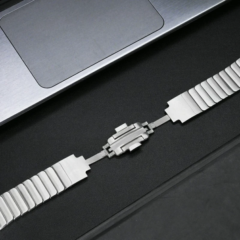 Watch Band for Samsung Galaxy Watch8 44mm / 40mm / Watch8 Classic 46mm Stainless Steel 1-Bead Wrist Band - Silver