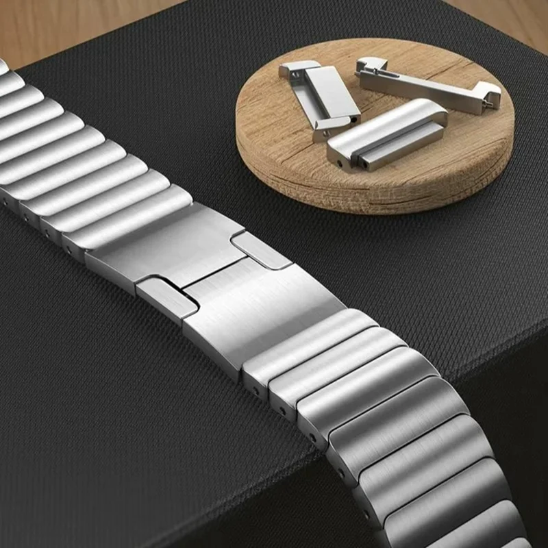 Para Huami Amazfit T-Rex 2 Pulseira de Relógio de Aço Inoxidável com 1 Conta - Cinza