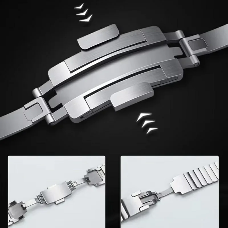 For Huami Amazfit T-Rex Pro A1918 Watch Band Titanium Alloy 1-Bead Wrist Strap - Grey