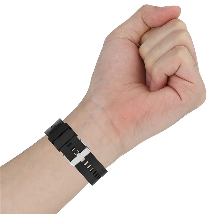 Substituição Silicone Ajusta Band Strap 22mm Para Huawei Relógio 3/relógio 3 Pro/Watch GT 2 46mm - Preto