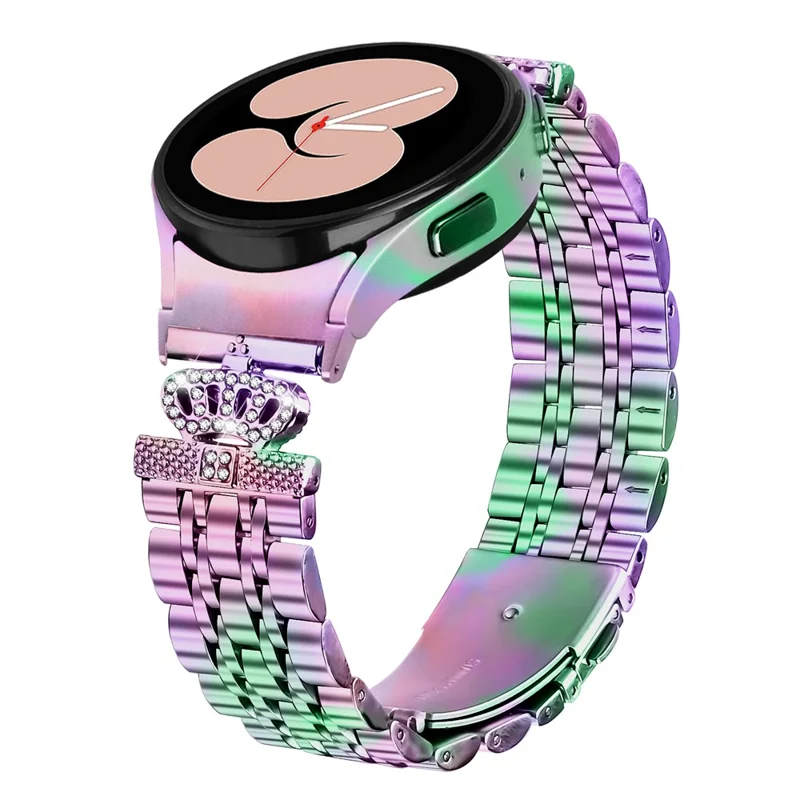 Watch Band with Quick Release Connector For Samsung Galaxy Watch 5 Pro  /  5  /  5 Active  /  4  /  4 Classic  /  4 Active 7-Bead Crown Strap - Colorful