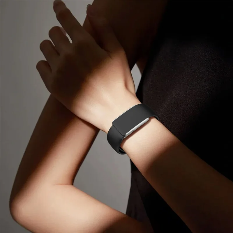 For WHOOP 5.0 LIFE MG Replacement Strap Smart Fitness Solid Color Silicone Wristband - Black