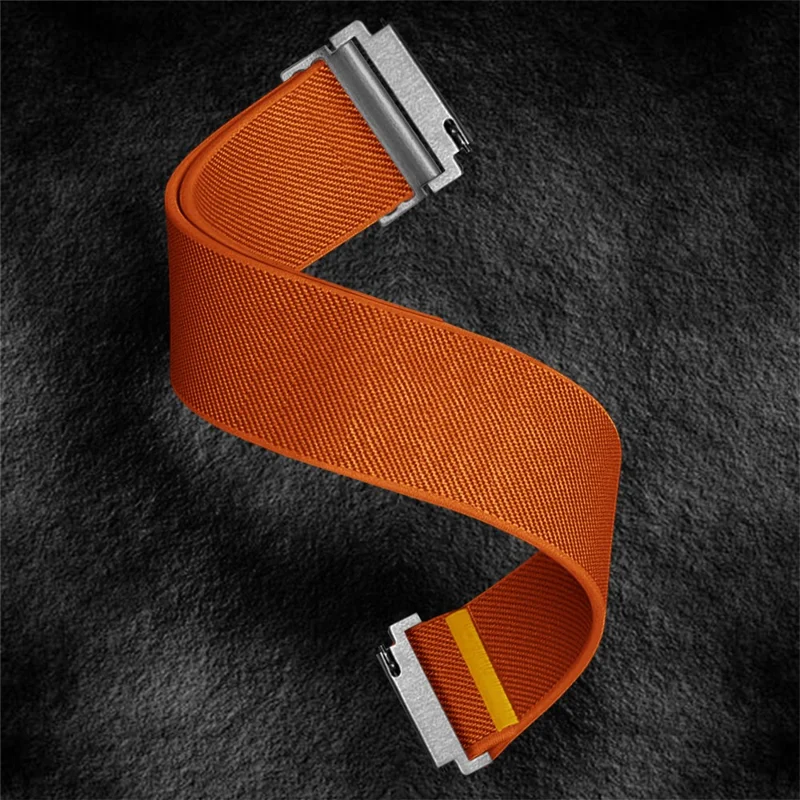 Per Samsung Galaxy Watch7 44mm / 40mm Cinturino per Orologio in Nylon 20mm Regolabile Elastico Sostituivo - Arancione