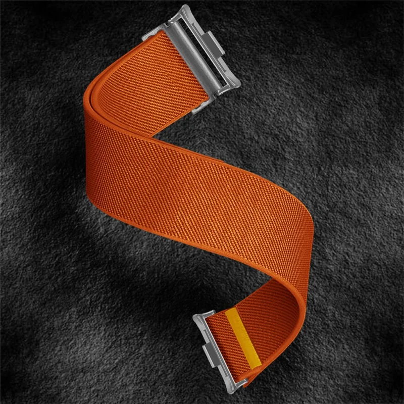 Correa de Nailon para Xiaomi Smart Band 9 Pro / 8 Pro / Redmi Watch 5 / 4 Correa de Repuesto Elástica Ajustable - Naranja