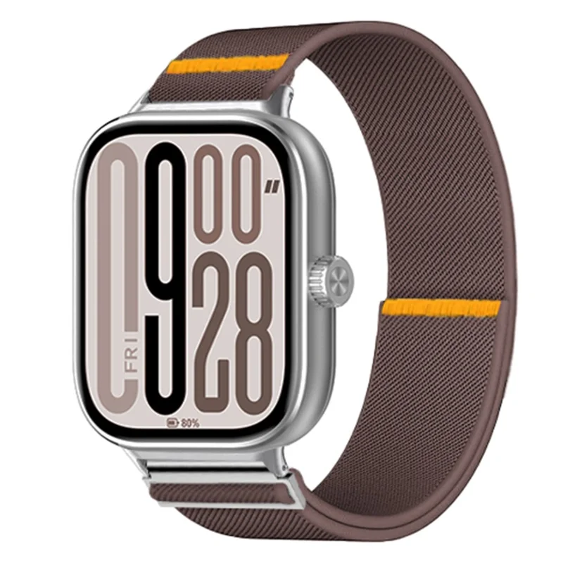 Bracelet de Montre en Nylon pour Xiaomi Smart Band 9 Pro / 8 Pro / Redmi Watch 5 / 4 - Bracelet de Remplacement Élastique Ajustable - Violet Fumé