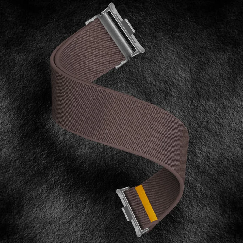 Bracelet de Montre en Nylon pour Xiaomi Smart Band 9 Pro / 8 Pro / Redmi Watch 5 / 4 - Bracelet de Remplacement Élastique Ajustable - Violet Fumé