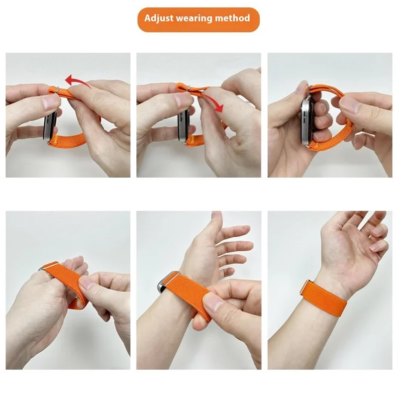 Bracelet de Montre en Nylon pour Xiaomi Smart Band 9 Pro / 8 Pro / Redmi Watch 5 / 4 - Bracelet de Remplacement Élastique Ajustable - Violet Fumé