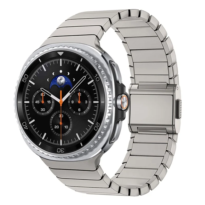 Replacement Band for Samsung Galaxy Watch8 44mm / 40mm / Watch8 Classic 46mm Stainless Steel Watch Strap - Titanium