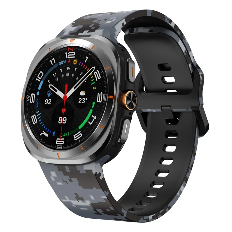 Pulseira de Silicone para Samsung Galaxy Watch Ultra (2025) 47mm / Ultra 47mm Design de Padrão Banda de Substituição de Relógio - Camuflagem Digital