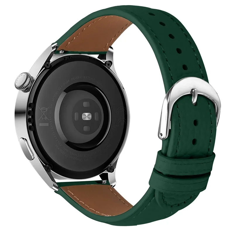 Cinturino di Ricambio per Honor Watch GS 4 / GS 3i / GS 3 / 4 Pro / GS Pro / MagicWatch 2 46mm / Watch Dream - Texture Effetto Pelle di Litchi in Pelle PU - Verde