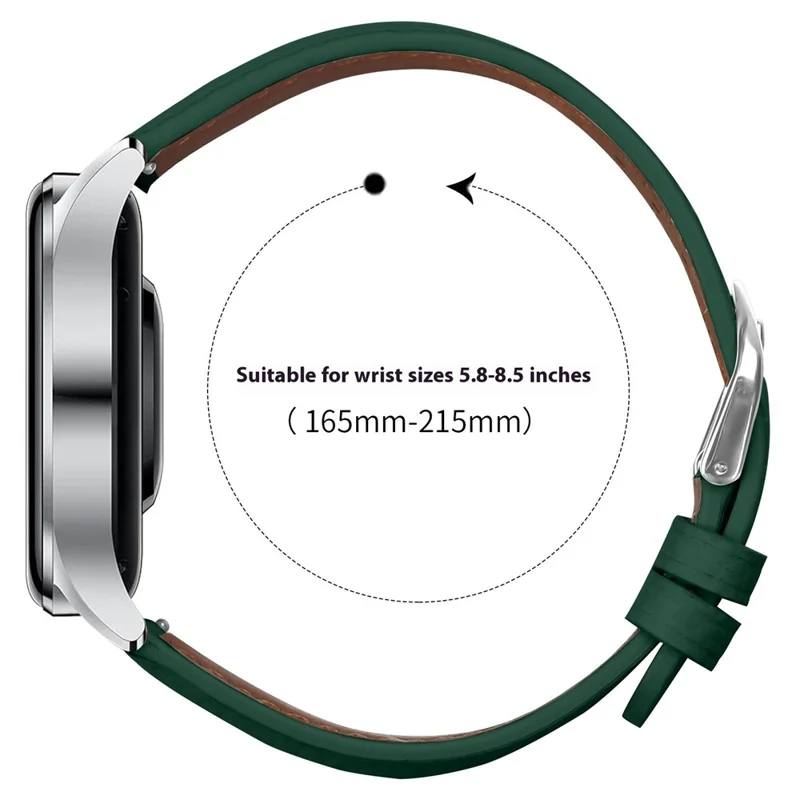 Cinturino di Ricambio per Honor Watch GS 4 / GS 3i / GS 3 / 4 Pro / GS Pro / MagicWatch 2 46mm / Watch Dream - Texture Effetto Pelle di Litchi in Pelle PU - Verde