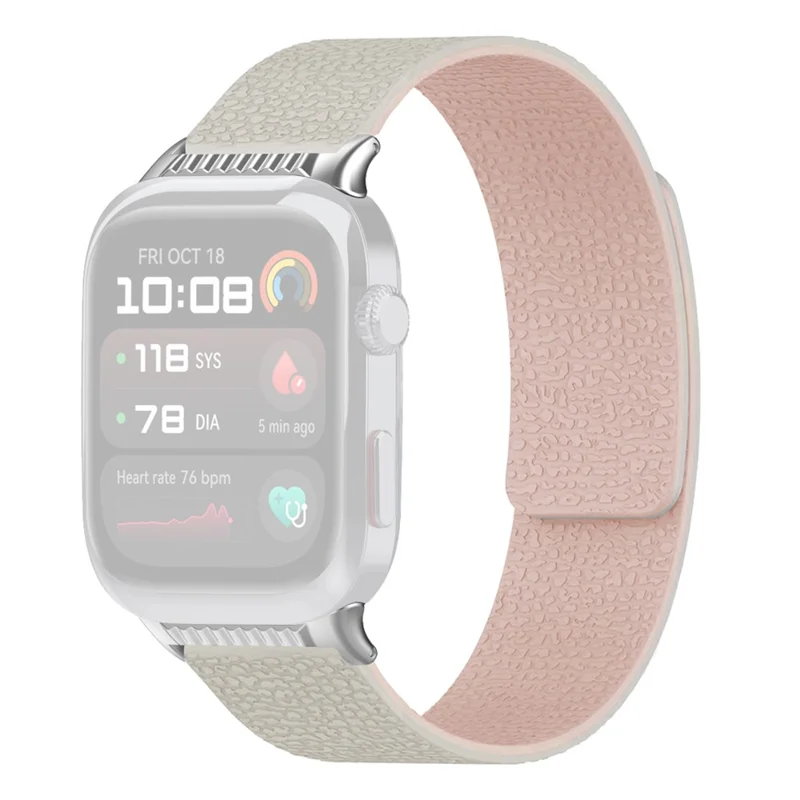 For Huawei Watch D2 Silicone Watch Band Litchi Texture Magnetic Wrist Strap -  Starlight  /  Pink