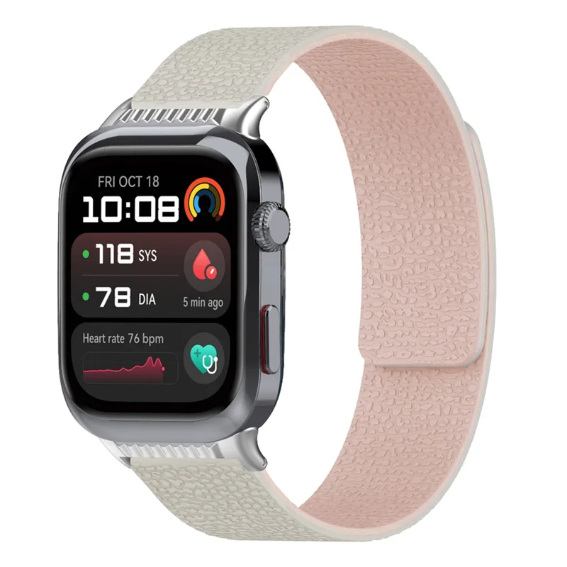 For Huawei Watch D2 Silicone Watch Band Litchi Texture Magnetic Wrist Strap -  Starlight  /  Pink