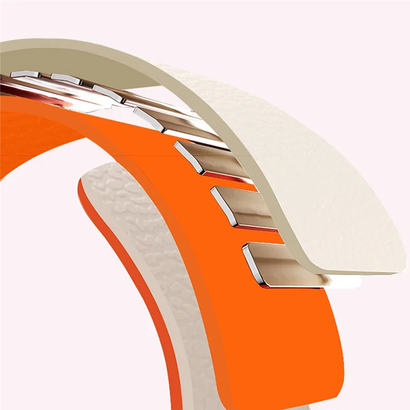 Correa de reloj de silicona Huawei Watch D2 con textura de lichi, magnética - Gris / Naranja
