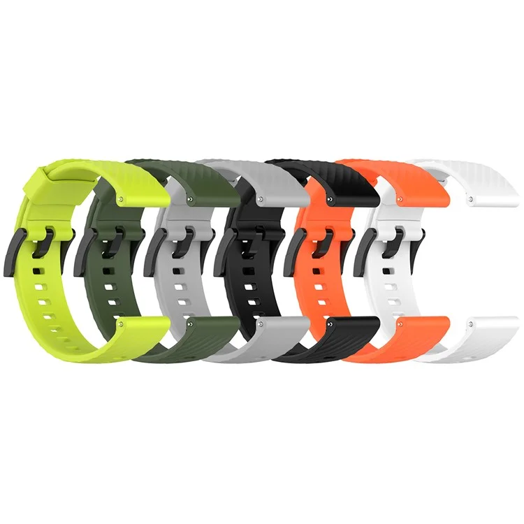24mm Soft Silicone Replacement Accessory Watch Band Wrist Strap for Suunto Spartan Sport / Spartan Sport Wrist HR / Suunto 9 / 9 Baro / Suunto 7 / Suunto D5 - Black