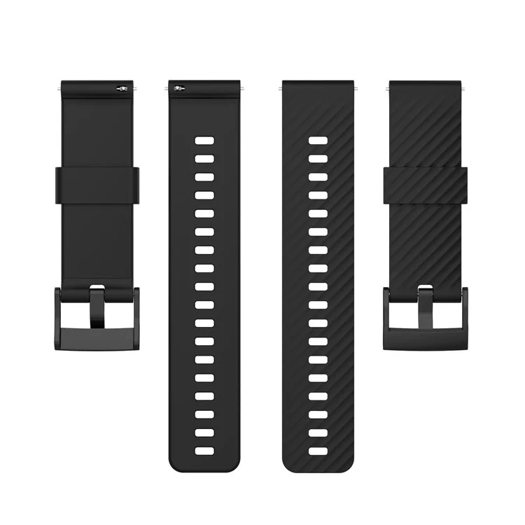 24mm Soft Silicone Replacement Accessory Watch Band Wrist Strap for Suunto Spartan Sport / Spartan Sport Wrist HR / Suunto 9 / 9 Baro / Suunto 7 / Suunto D5 - Black