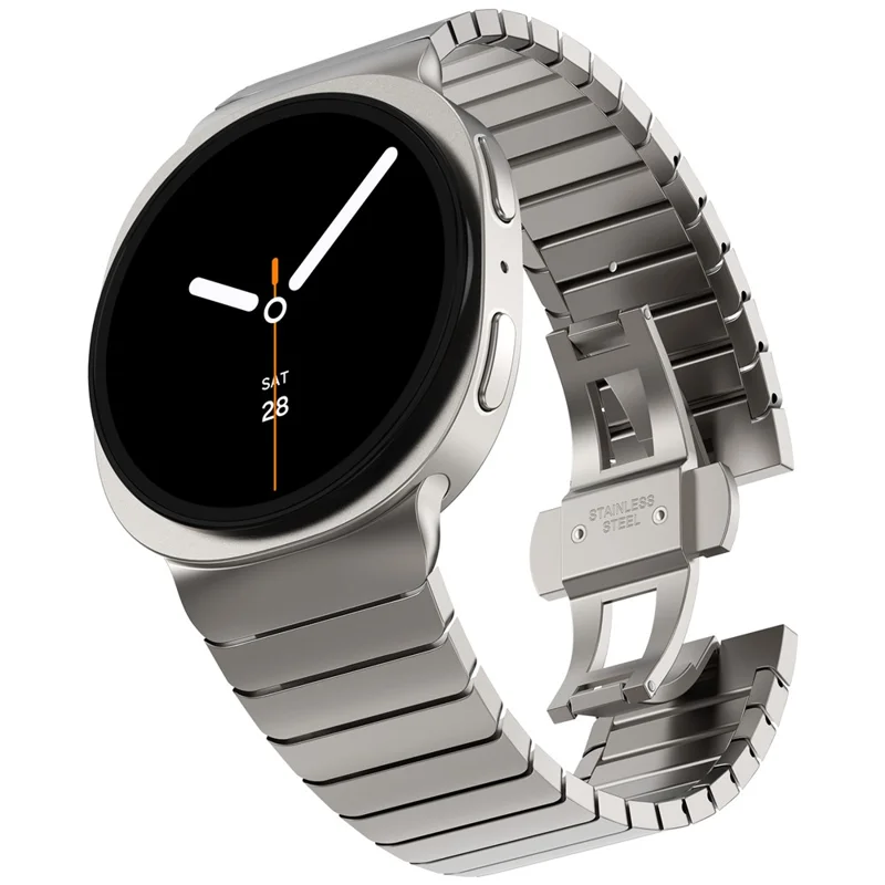 Samsung Galaxy Watch Ultra (2025) 47mm / Ultra 47mm Titanium Alloy One-bead Watch Strap with Butterfly Clasp - Titanio