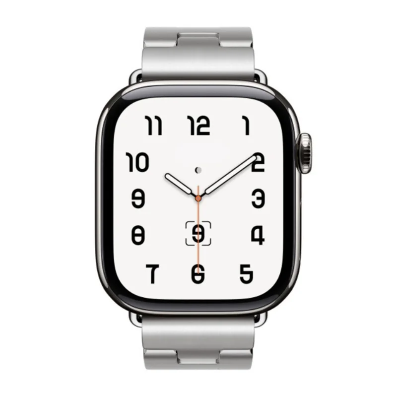 Replacement Strap for Apple Watch Series 10 9 8 7 SE 6 5 4 3 2 1 42mm 41mm 40mm 38mm H Type Metal Watch Band - Silver