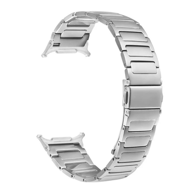 Replacement Strap For Samsung Galaxy Watch8 44mm / 40mm / 8 Classic 46mm H-Link Stainless Steel Watch Band - Silver