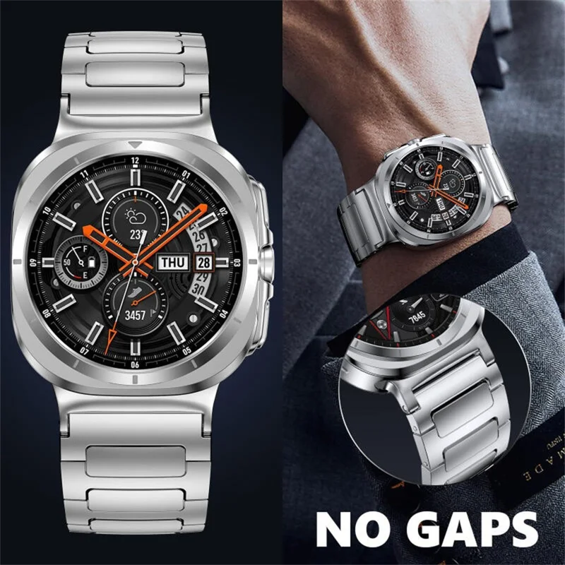 Replacement Strap For Samsung Galaxy Watch8 44mm / 40mm / 8 Classic 46mm H-Link Stainless Steel Watch Band - Silver
