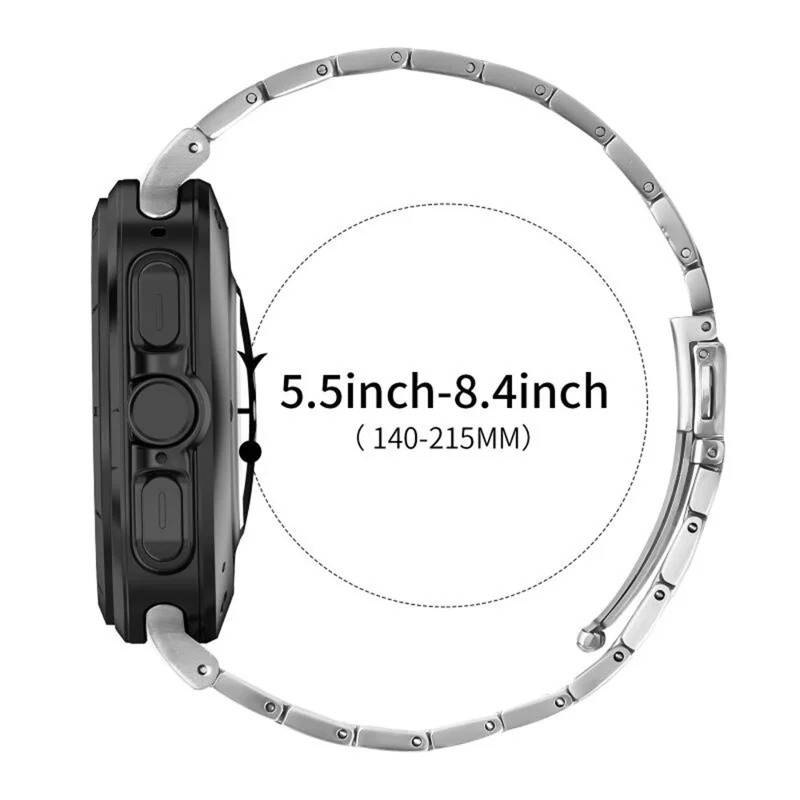 Replacement Strap For Samsung Galaxy Watch8 44mm / 40mm / 8 Classic 46mm H-Link Stainless Steel Watch Band - Silver