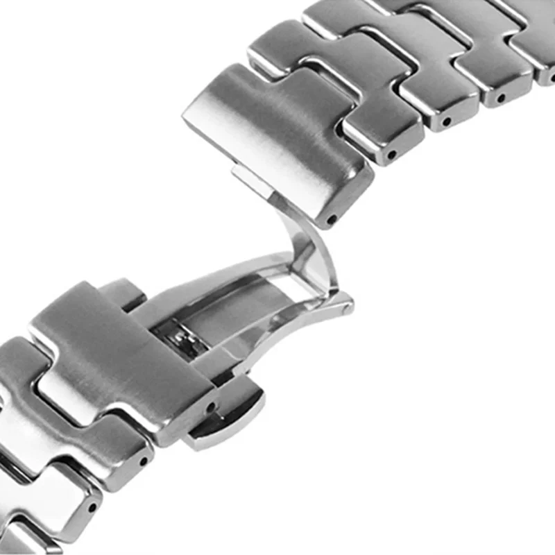 Replacement Strap For Samsung Galaxy Watch8 44mm / 40mm / 8 Classic 46mm H Type Metal Watch Band - Silver