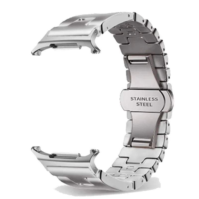 For Samsung Galaxy Watch Ultra (2025) 47mm / Watch Ultra 47mm Replacement Strap H Type Metal Watch Band - Silver