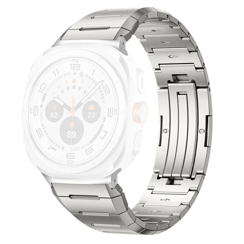 For Samsung Galaxy Watch Ultra (2025) 47mm / Ultra 47mm Titanium Alloy Watch Band Replacement Watch Strap - Silver