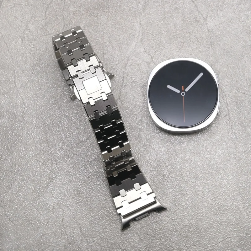 Für Samsung Galaxy Watch Ultra (2025) 47mm / Watch Ultra 47mm Edelstahl-Armband mit Schmetterlingsschließe - Silber