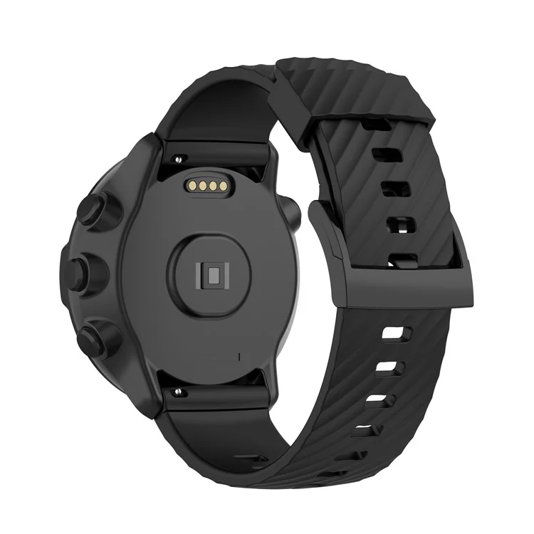 Sport Silicone Band Replacement Band Straps Wristbands Bracelet for Suunto Spartan Sport / Spartan Sport Wrist HR / Suunto 9 / 9 Baro / Suunto 7 / Suunto D5 - Black